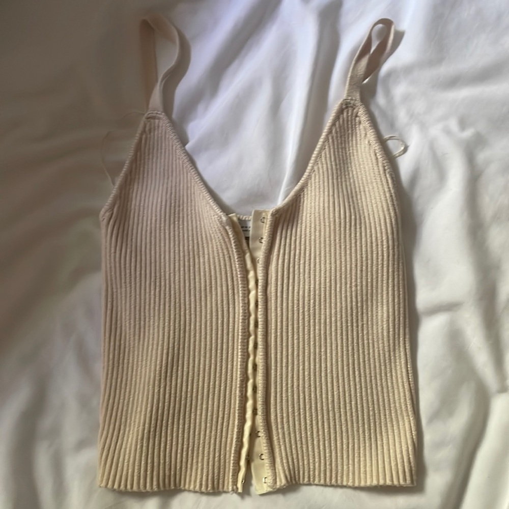 Knit button up tank